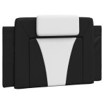 Vidaxl coussin de tte de lit noir et blanc 90 cm similicuir