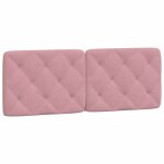 Vidaxl coussin de t�te de lit rose 140 cm velours