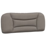 Vidaxl coussin de t�te de lit hvar taupe 100 cm tissu