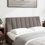 Vidaxl coussin de t�te de lit hanko taupe 120 cm tissu