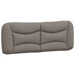 Vidaxl coussin de t�te de lit hvar taupe 120 cm tissu