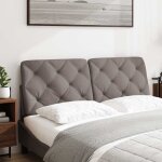 Vidaxl coussin de t�te de lit taupe 140 cm tissu