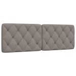 Vidaxl coussin de t�te de lit taupe 160 cm tissu