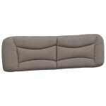 Vidaxl coussin de tte de lit hvar taupe 180 cm tissu
