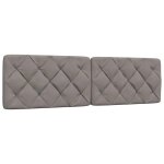 Vidaxl coussin de t�te de lit taupe 180 cm tissu