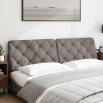 Vidaxl coussin de tte de lit taupe 180 cm tissu