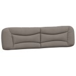 Vidaxl coussin de t�te de lit hvar taupe 200 cm tissu