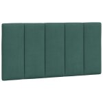 Vidaxl coussin de tte de lit vert fonc 100 cm velours