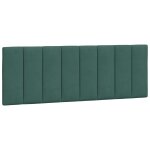 Vidaxl coussin de tte de lit vert fonc 120 cm velours