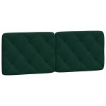 Vidaxl coussin de t�te de lit vert fonc� 140 cm velours