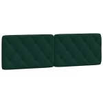 Vidaxl coussin de tte de lit vert fonc 160 cm velours