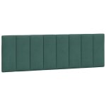 Vidaxl coussin de tte de lit vert fonc 160 cm velours