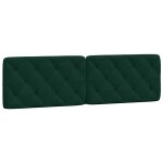 Vidaxl coussin de t�te de lit vert fonc� 180 cm velours