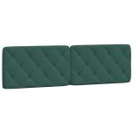 Vidaxl coussin de tte de lit vert fonc 180 cm velours