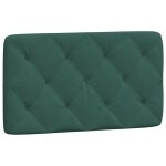 Vidaxl coussin de tte de lit vert fonc 90 cm velours