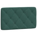 Vidaxl coussin de tte de lit vert fonc 90 cm velours