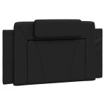 Vidaxl coussin de t�te de lit viana noir 100 cm similicuir