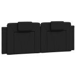 Vidaxl coussin de t�te de lit viana noir 140 cm similicuir