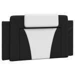 Vidaxl coussin de t�te de lit viana noir et blanc 100 cm similicuir