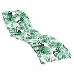 Vidaxl coussin de transat motif de feuille 200 x 60 x 4 cm