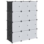 Vidaxl cubes de rangement 12 pcs avec tiges de suspension pp