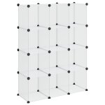 Vidaxl cubes de rangement 12 pcs transparent pp