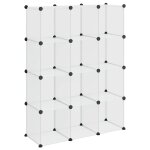 Vidaxl cubes de rangement 12 pcs transparent pp