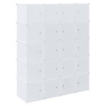 Vidaxl cubes de rangement 20 pcs avec tiges de suspension pp