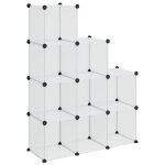 Vidaxl cubes de rangement 9 pcs transparent pp