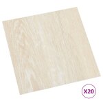 Vidaxl dalles de plancher autoadhsives 20 pcs pvc 1, 86 m beige