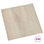 Vidaxl dalles de plancher autoadhsives 20 pcs pvc 1, 86 m beige