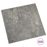Vidaxl dalles de plancher autoadhsives 20 pcs pvc 1, 86 m gris