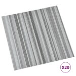 Vidaxl dalles de plancher autoadhsives 20 pcs pvc 1, 86 m gris clair