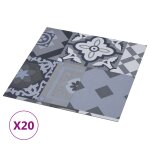Vidaxl dalles de plancher autoadhsives 20pcs pvc 1, 86 m motif color