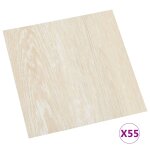 Vidaxl dalles de plancher autoadhsives 55 pcs pvc 5, 11 m beige