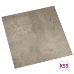 Vidaxl dalles de plancher autoadhsives 55 pcs pvc 5, 11 m gris