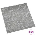 Vidaxl dalles de plancher autoadhsives 55 pcs pvc 5, 11 m gris bton