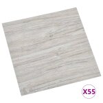 Vidaxl dalles de plancher autoadhsives 55 pcs pvc 5, 11 m gris clair