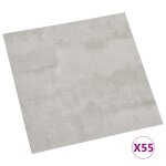 Vidaxl dalles de plancher autoadhésives 55 pcs pvc 5, 11 m² gris clair Vidaxl dalles de plancher autoadhésives 55 pcs pvc 5, 11 m² gris clair