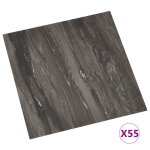 Vidaxl dalles de plancher autoadhsives 55 pcs pvc 5, 11 m gris fonc