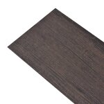 Vidaxl dalles de plancher pvc autoadhsif 5, 02 m 2 mm marron fonc
