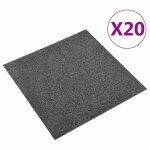Vidaxl dalles de tapis de sol 20 pcs 5 m� 50x50 cm anthracite