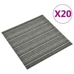 Vidaxl dalles de tapis de sol 20 pcs 5 m� 50x50 cm anthracite ray�