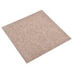 Vidaxl dalles de tapis de sol 20 pcs 5 m 50x50 cm beige