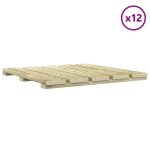 Vidaxl dalles de terrasse 12 pcs 50x50 cm bois vert