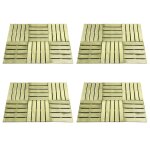 Vidaxl dalles de terrasse 24 pcs 50x50 cm bois vert
