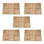 Vidaxl dalles de terrasse 30 pcs 50x50 cm bois marron