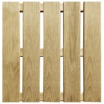 Vidaxl dalles de terrasse 6 pcs 50x50 cm bois vert