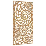 Vidaxl dcoration murale de jardin 105x55 cm acier corten design coque