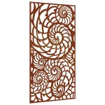 Vidaxl d�coration murale de jardin 105x55 cm acier corten design coque